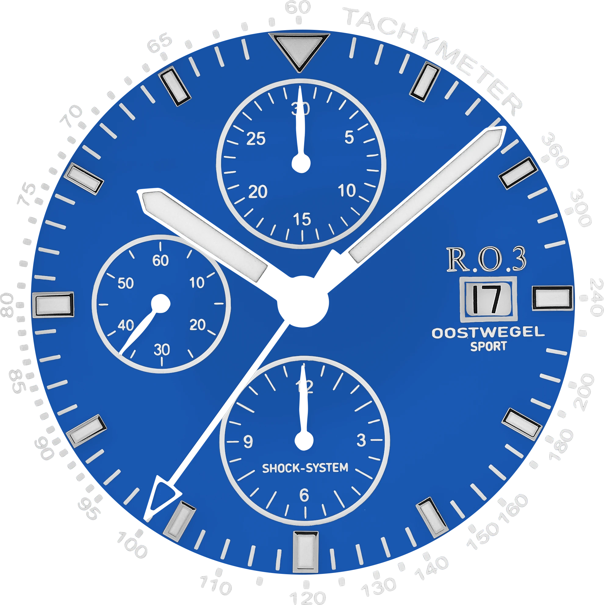 R.O.3 wijzerplaat Blauw