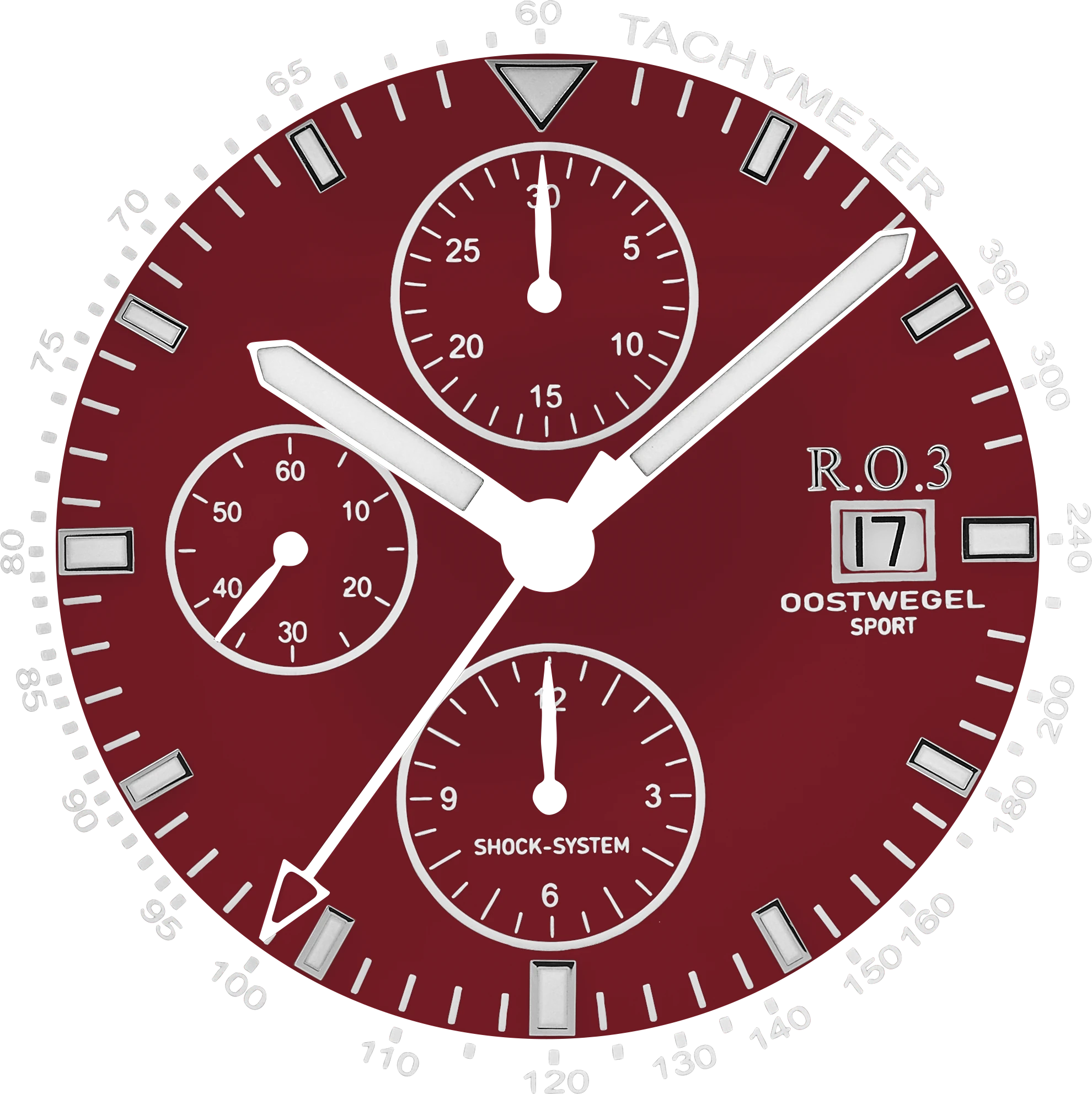 R.O.3 wijzerplaat Rood