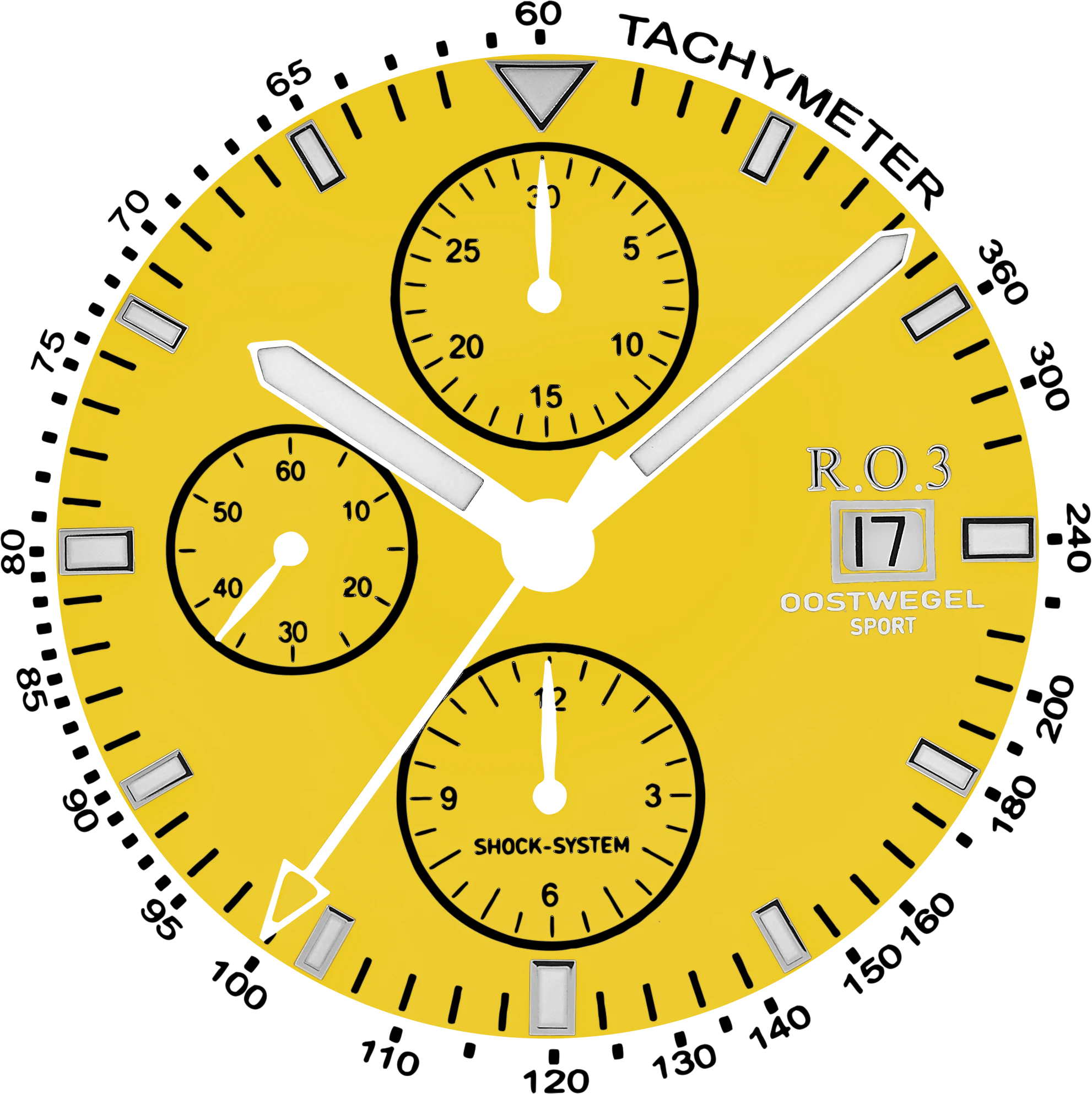 R.O.3 wijzerplaat Geel